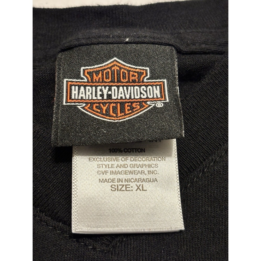 Harley Davidson Men's Black Short Sleeve T-Shirt El Paso TX Barnett Sz XL Logo - Picture 3 of 9